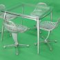 Mid Century Modern Industrial Dining Table 4 Chairs Eames era