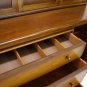 2 Part Mid Century Danish Modern Breakfront Sideboard Credenza Cabinet Walnut