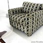 Pair of Printed Suede Leather Club Chairs Mid Century
