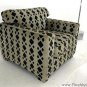 Pair of Printed Suede Leather Club Chairs Mid Century