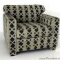Pair of Printed Suede Leather Club Chairs Mid Century