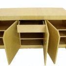 Lacquered Textile Wrapped Credenza atr. to Karl Springer Mid Century Modern