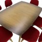 Mid Century Modern Horn Finish Walnut Dining Table 6 Chairs Set Kagan Decor
