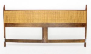 Oiled Walnut Mid Century Modern King Head Board Bed Mint