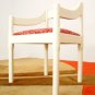Set of Six Chairs by Vico Magistretti for Stendig with Marimekko Fabric Finland
