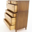 Mid Century Danish Modern Walnut Dresser High Chest by Drexel