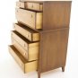 Mid Century Danish Modern Walnut Dresser High Chest by Drexel