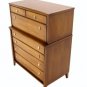 Mid Century Danish Modern Walnut Dresser High Chest by Drexel