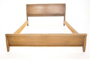 Danish Mid Century Modern Full Size Walnut Bed Rails Drexel