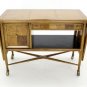 Mid Century Modern Burl Wood Drop leaf Cart on Wheels Sideboard Server