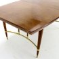 Italian Mid Century Modern Walnut Dining Table 1 Leaf Gibbings decor