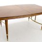 Italian Mid Century Modern Walnut Dining Table 1 Leaf Gibbings decor