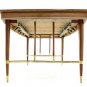 Italian Mid Century Modern Walnut Dining Table 1 Leaf Gibbings decor