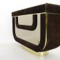 Italian Mid Century Modern Bar Cabinet Stool Suede Glass Scilfrico Selezione