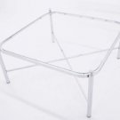 Mid Century Modern Chrome Glass Square Coffee Center Table