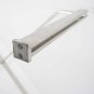 Mid Century Modern Stainless Steel Glass Parallel Bar Leg Desgin Coffee Table
