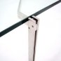 Mid Century Modern Stainless Steel Glass Parallel Bar Leg Desgin Coffee Table
