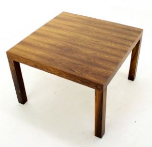 Mid Century Danish Modern Rosewood Parson Style Coffee Side End Table