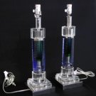 Stanning Pair of Mid Century Cut Glass Table Lamps