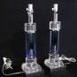 Stanning Pair of Mid Century Cut Glass Table Lamps