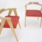 Pair of Mid Century Modern Compass Style Barrel Back Chairs
