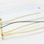 Mid Century Modern Kidney Shape Lucite Glass Brass Coffee Table