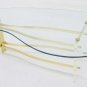 Mid Century Modern Kidney Shape Lucite Glass Brass Coffee Table