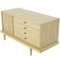 Mid Century Modern Bleached Mahogany Credenza Cabinet