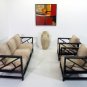 Hollywood Regency Mid Century Modern Faux Bamboo Sofa