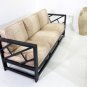 Hollywood Regency Mid Century Modern Faux Bamboo Sofa