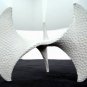Mid Century Carved Wood Propeller Base Coffee Table