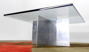 Mid century Modern X Base Coffee Table by Habitat NY