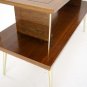 Mid Century Modern Lane Two Tier Planter Window Table Parquetry Top Brass legs
