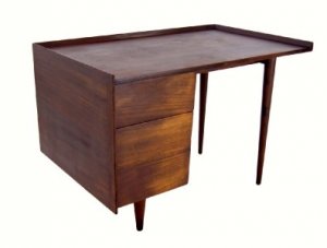 Very Early Rare Mid Century Modern  Jens Risom Dovetailed Desk for Knoll