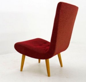 Mid Century Modern Deco Red Phillip Stark Lounge Chair