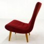 Mid Century Modern Deco Red Phillip Stark Lounge Chair