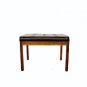 Mid Century Danish Modern Walnut Tufted Bench Stool Ottoman Baughman era