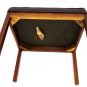 Mid Century Danish Modern Walnut Tufted Bench Stool Ottoman Baughman era