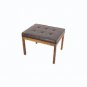 Mid Century Danish Modern Walnut Tufted Bench Stool Ottoman Baughman era