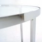 Stainless & Glass Mid Century Modern Cafe Center Table