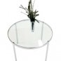 Stainless & Glass Mid Century Modern Cafe Center Table