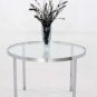 Stainless & Glass Mid Century Modern Cafe Center Table