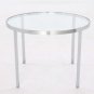 Stainless & Glass Mid Century Modern Cafe Center Table