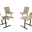 Set 4 Mid Century Italian Modern Saporiti Dining Chairs