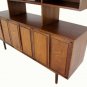 Danish Mid Century Modern Walnut Dresser Credenza Hutch