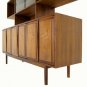 Danish Mid Century Modern Walnut Dresser Credenza Hutch