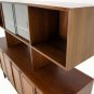 Danish Mid Century Modern Walnut Dresser Credenza Hutch