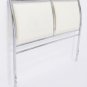 Italian Modern Leather & Chrome Bed Headboard Footboard