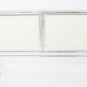 Italian Modern Leather & Chrome Bed Headboard Footboard