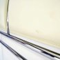 Italian Modern Leather & Chrome Bed Headboard Footboard